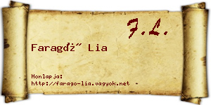 Faragó Lia névjegykártya